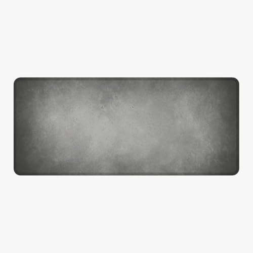 Silent Monsters Mauspad XXL 900 x 400 mm großes Mousepad grau - Vernähter Rand, rutschfest & leise, für Gaming Büro Office Homeoffice - Tastatur - 90 x 40 cm groß Mouse Pad Mat - alle Maus Arten