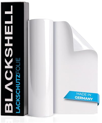 Blackshell® Universal Lackschutzfolie transparent 10cm x 100cm Folie selbstklebend als Auto Folie, Motorrad Folie, Fahrrad Schutzfolie - universal einsetzbar auf Allen glatten Oberflächen