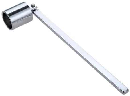 Ninoclar Kerzenlöscher, Edelstahl-Kerzenlöscher-Dochtlöscher-Zubehör mit langem Griff, Kerzenlöscher für die meisten Kerzen, Schwarz (Silber)