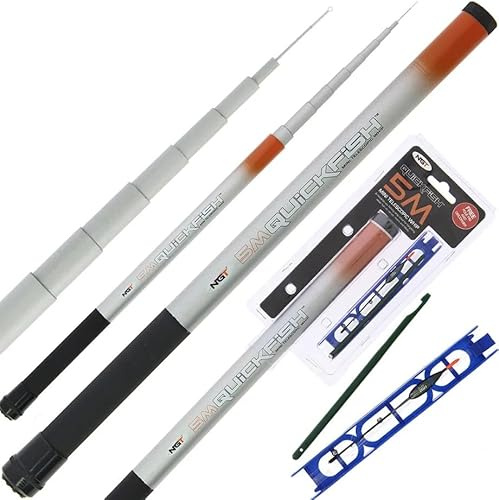 NGT Quickfish Combo Compact Whip Stippe 5m (mit Montage & Hakenlöser) | Stipprute