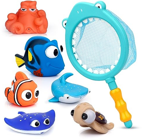 Anzmtosn Schwimmen Babys Badezeit Fisch Spielzeug Glücklich Unterwasser Geschichte Wasser Spritzen Spray Badewanne Baby Spielen Kinder Wasser Spielzeug (5 STÜCKE)