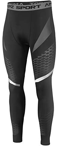 AMZSPORT Herren Kompressionshose Schnelltrocknende Laufhose Sporthose Trainingshose -Neue Generation