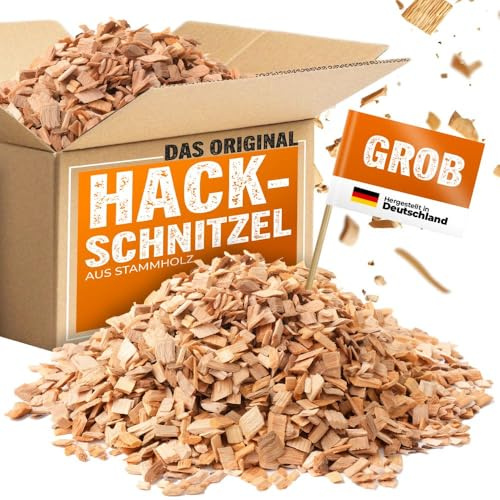 Hackschnitzel universal/gesiebt - 110 Liter (2X 55L) - Holzhackschnitzel zum Heizen sowie für Gartenprojekte & als Fallschutz Hackschnitzel - 100% Natur Holzhackschnitzel aus Stammholz