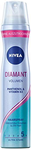 NIVEA Diamond Volume Care Styling Spray, stärkendes Haarspray mit Panthenol & Vitamin B3, Haarlack für glänzendes Volumen mit 24h Halt (Haltestufe 5) und veganer Formel (250 ml)