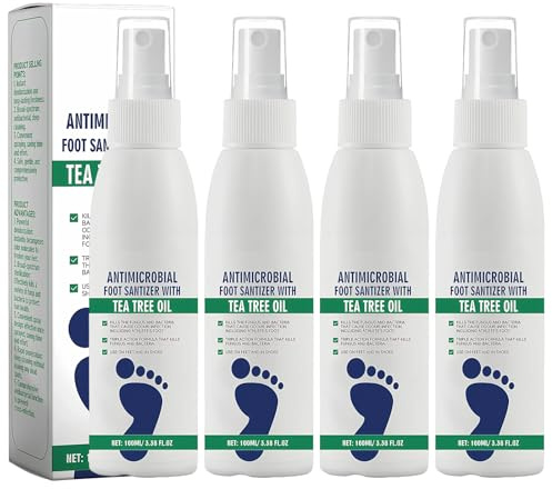 4x100ml Fusspilz Behandlung Schnell Intensiv Fußpilz Spray Fußpflege Spray Zur Linderung Von Fußinfektionen Und Zur Bekämpfung Von Fußgeruch Für Männer Und Frauen Geeignet