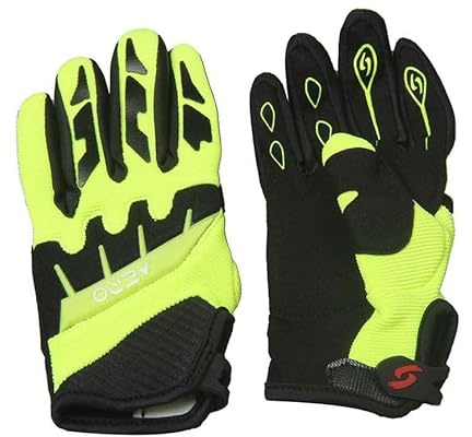 Mud Defeater Motor Kinder Handschuhe Motocross Motorrad Downhill Bike MTB Mountainbike AERO gelb (M)