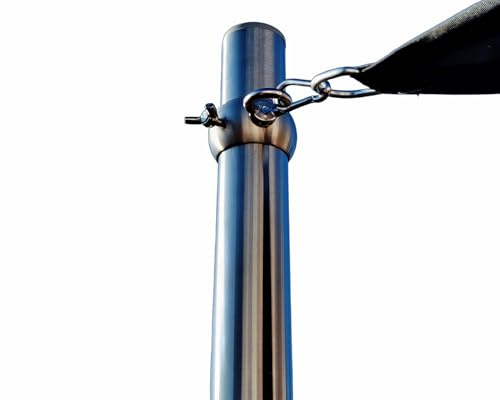 Sonnensegelmast 2,5-3m Höhenverstellbar Edelstahl mit Bodenhülse Sonnensegel Mast Pfosten Stange (⌀42mm 3m ohne Bodenhülse)
