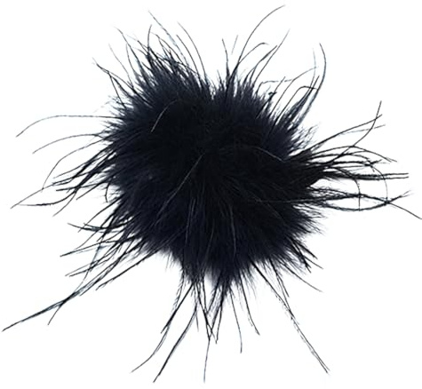 LQIOACU 1 Stück Feder Brosche Damen, Federbrosche, Damen Fluffy Straußenfeder Anstecker Vintage Stil Hutaccessoire Braut Hochzeit Party Fasching Fascinator für Blazer Kleid Jacke
