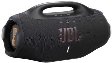 JBL Boombox 4, Bluetooth-Lautsprecher, Wasserdicht, Deep Bass - Schwarz | Bis zu 34 Stunden Wiedergabezeit, IP68-wasser- und staubdicht, KI-Sound-Boost, ideal für Strand, Pool und Outdoor-Partys