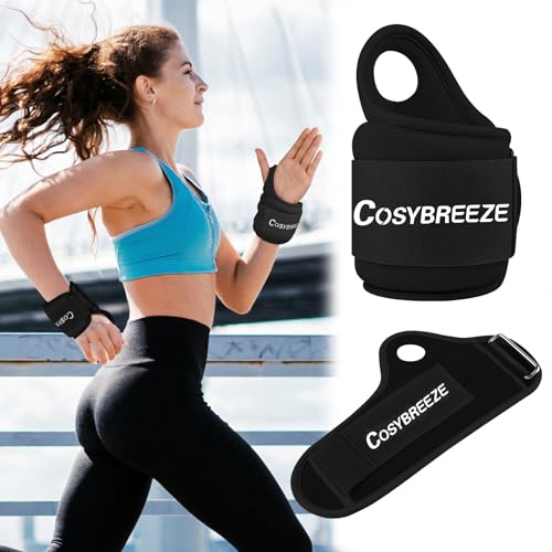 Cosybreeze Gewichtsmanschetten Hand Frauen Männer Gewichtsmanschetten Handgelenk Gewichte für Arme 1kg 2kg 1 Paar Handgewichte Armgewichte für Fitnessstudio, Bewegung, Laufen, Joggen, Schwarz