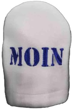 osters muschel-sammler-shop Exquisite Weisse Filz Eierwärmer mit blauem maritimen Motiven - Perfekt für jeden Küchenliebhaber und Dekoenthusiasten - Motiv Anker oder Moin (Moin)