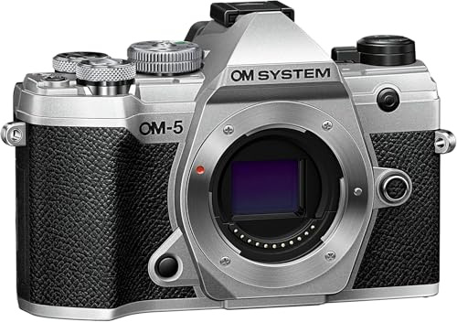 OM SYSTEM OM-5 Systemkamera - 20 MP Live MOS - 5-Achsen-is - Silber | Micro Four Thirds Kamera mit IP53 Wetterschutz, 4K-Video, TruePic IX Prozessor, Live ND & Handheld High Res Shot Funktion