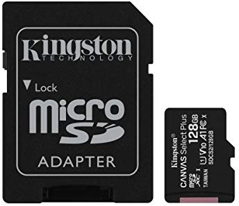 Kingston Canvas Select Plus microSD Speicherkarte, SDCS2/128GB Class 10 (inkl. SD Adapter)