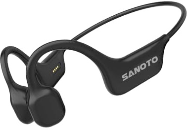 SANOTO Knochenschall Kopfhörer | Open Ear Bluetooth 5.3 Kopfhörer Sport Bone Conduction Kabellos IPX7 wasserdichte Schweißfeste Sportkopfhörer Fahrrad Radfahren