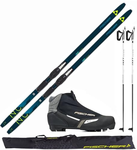 Fischer Langlaufski-Set Comfort Cruiser M 174cm ( 55-79 kg ) + Bindung + Schuhe Womens + Stöcke + Skisack