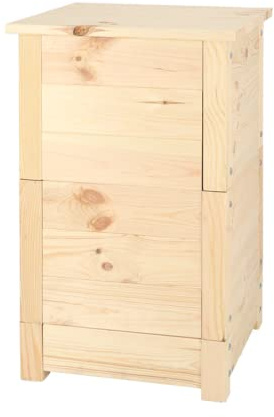 Esschert Design Wurmkiste aus Holz, Wurmkiste, Biomülleimer, Wurmfarm, Holzkomposter, natur