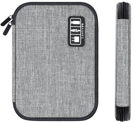 Luxtude Kabel Organizer Tasche, Kompakt Kabeltasche Organizer Reise, Kabel Tasche Klein für Ladekabel, USB, SD Karten, Ladegerät, Powerbank