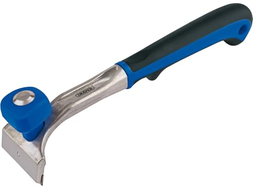 Draper Tools Expert Pull Hartmetall-Schaber, 60 mm, langlebiger Farbschaber zum Entfernen hartnäckiger Rückstände von Holz, Metall und Glas, langer Griff mit Softgrip und Griffknopf