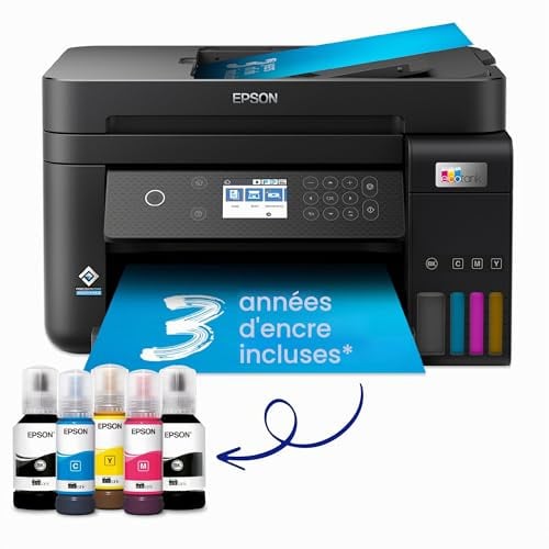 Epson EcoTank ET-3850 A4-Multifunktions-Wi-Fi-Tintentankdrucker, mit einem im Lieferumfang enthaltenen Vorrat an Tinten bis zu 3 Jahren