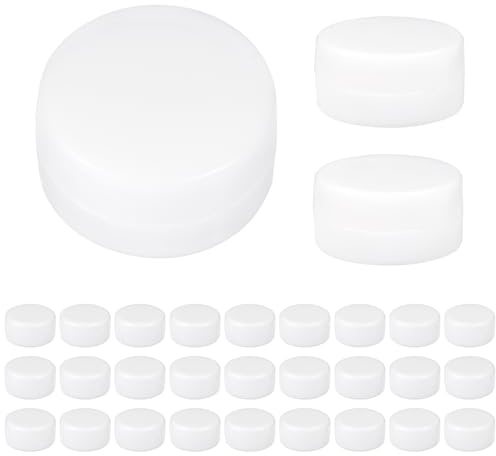 30 Stk Rasselkugeln zum Einnähen Weiße,Quietscher zum Einnähen,Round Flat Squeakers Reparatur Squeaker Noise Maker,Rasselkugeln Einsätze Rasseldosen Repair Fix für Tierpuppe Hundespielzeug(18mm)