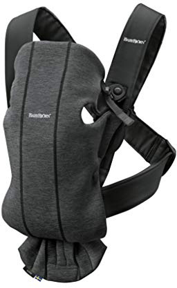 BABYBJÖRN Babytrage Mini, 3D Jersey, Schwarzgrau