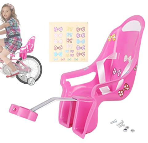 Yplkm Kinderfahrrad Puppensitz Mit Aufkleber Für Mädchen, Doll Bike Seat,Babypuppen Fahrradträger Fahrrad Puppen Sitz, Kinderfahrrad Zubehör Kinderfahrrad Set Geschenke Für Kinder