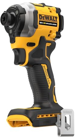 DEWALT 18 Volt Akku-Schlagschrauber (1/4“) (bürstenloser Motor, für schwere Schraubarbeiten, Dreh- und Schlagzahl sowie Drehmoment über 3 Stufen einstellbar, ohne und Ladegerät), DCF850N-XJ -...
