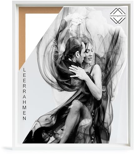 rahmengalerie24 Bilderrahmen Leerrahmen für Leinwand Bilder auf Keilrahmen | Format 40x50 cm Farbe weiß