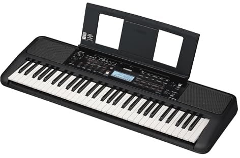 Yamaha PSR-E383 Tragbares Keyboard für Anfänger – 650 Instrumentenklänge und anschlagdynamische Tasten mit 48-stimmiger Polyphonie – Inkl. 2 Online-Keyboard-Lessons an der Yamaha Music School