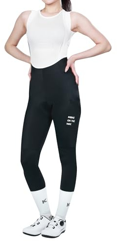 INBIKE Trägerhose Fahrradhose Lang Radlerhose Damen mit 3D Sitzpolsteru eine Tasche Atmungsaktiv Hochelastisch CYEU