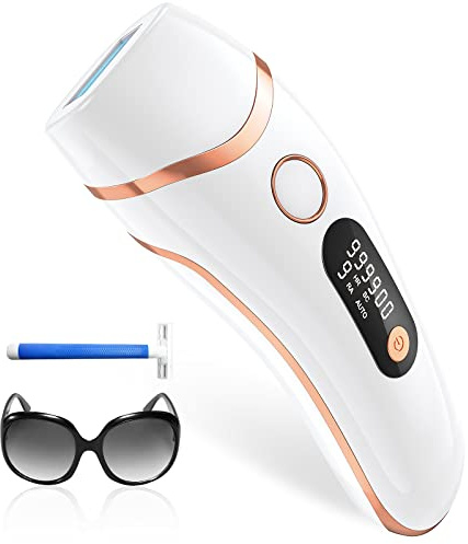 Haarlosy IPL Geräte Haarentfernung für Männer und Frauen, 999,900 Lichtimpulse 3 Funktionen HR/SC/RA und 9 Energiestufen Haarentfernung für Körper, Gesicht, Bikinibereich