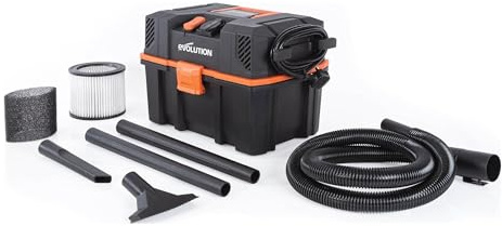 Evolution Power Tools R15VAC Nass-Trockensauger Staubsauger mit Dual-Luftfunktion, Saug- und Blasfunktion, Staubabsaugung, 15L, 1.000W, 42,5 L/S, Stromausgangsbuchse (1.700W), Inkl. Zubehör