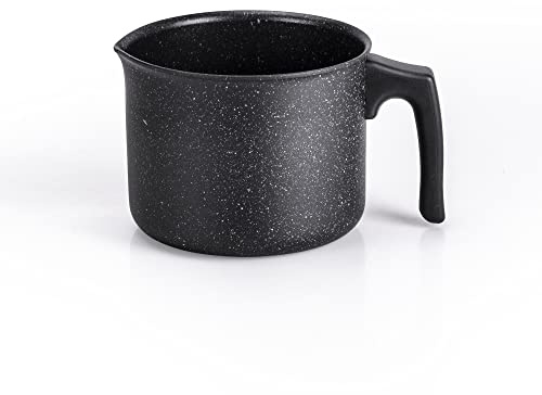 Moneta Etnea Antihaft-Aluminium-Bollilatte, Steinoptik, Schwarz, 14 cm