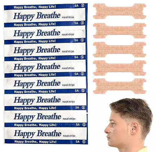 MOERAE Nasenpflaster Schnarchen, 200 Stück Nasenstrips Besser Atmen, Schnarchstopper Ideal für Schlaf und Sport, Nasenflügel Pflaster, Nasal Strips Verbesserte Atmung, Größe L (66 X 19 mm)