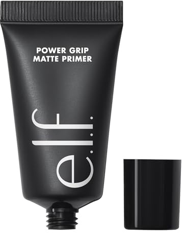e.l.f. Mini Power Grip Primer Matte, Matte Finish, Long-Lasting, Suitable for All Skin Types, Infused with Lemon Myrtle Blend, Vegan & Cruelty-Free, Travel Size