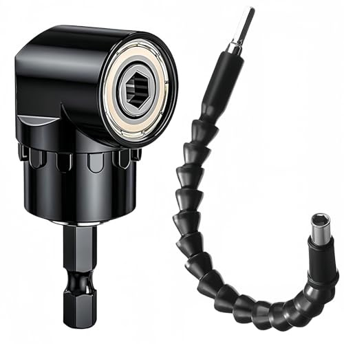 105°Winkelschrauber und 295mm Flexible Schaft Bits Bohrer Verlängerung,Multifunktions Winkel Bithalter mit 1/4-Zoll Magnetischen Bit Halter,Vorsatz Adapter für das Bohren des Schmalen Raumes