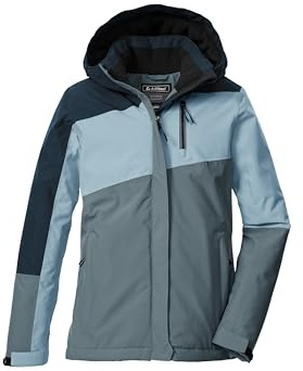 Killtec Mädchen Kow 218 Grls Jckt Funktionsjacke/Outdoorjacke mit Kapuze und Schneefang