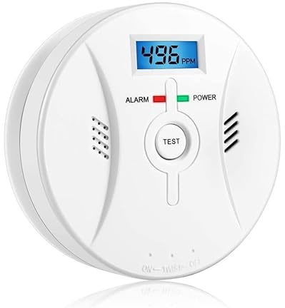 Kohlenmonoxid Warnmelder mit LCD Display CO Melder Lauter 85 Db Alarm Kohlenmonoxid Melder mit Kohlenmonoxidsensor Carbon Monoxide Alarm Batteriebetrieb