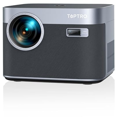 Beamer 4K Unterstützung【Autofokus/Trapezkorrektur & Android TV】 Full HD 1080P Beamer Heimkino WiFi6 Bluetooth, 33000 Lumen TOPTRO LED Video Projektor für HDMI/Android/iOS/PC/USB