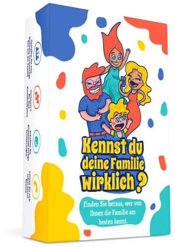 Kennst du deine Familie? – Quizspiel – 3-8 Spieler ab 8 Jahren | Errate die Antworten deiner Lieben und lerne sie neu kennen – Themenfragen, 30-90 Min – Familienessen & Weihnachten