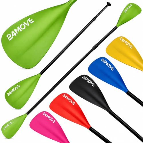 24MOVE® Doppelpaddel Azur 2in1 SUP Kajak Paddel Aluminium 230 cm