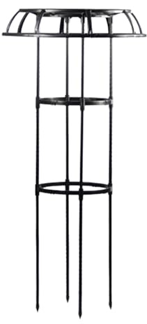 Rankobelisk Beschichtetes Metall, 105 cm, Witterungsbeständige Garten Rankhilfe für Rosen und Blumen