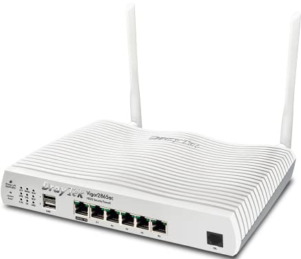 Draytek Vigor 2865ac-B ADSL2+/VDSL2 WLAN Supervectoring R. retail Modem Schnittstellenkarte Dual-WAN VPN Firewall Router (Annex-B)