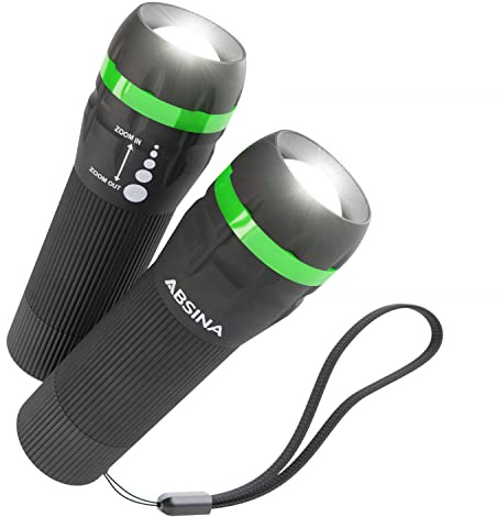 greate Mini Taschenlampe Kinder batteriebetrieben 2er Pack - LED Taschenlampe klein für Senioren mit 110m Leuchtweite, 60 Lumen & stufenlos fokussierbar - Kindertaschenlampe Mädchen Jungs Kleinkind