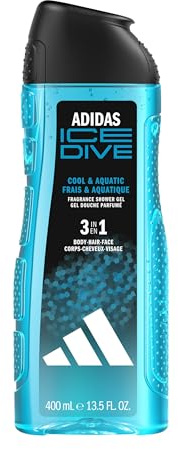 adidas 3in1 Ice Dive Duschgel für ihn, mit aquatisch-frischem Duft, 400 ml