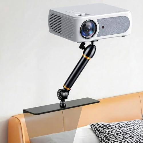 VexNook Projektorhalterung für Bett und Sofa - Feste Ständerlänge 20 cm, Verstecktes Design Bed Sofa Beamer Halterung, Kompatibel mit 99% Projektoren, XGIMI, Nebula, VANKYO, Epson...
