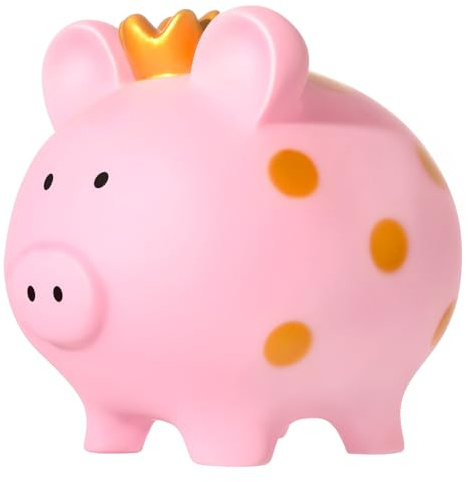 INCETUE Sparschwein für Mädchen, Unzerbrechliches Spardose für Kinder, Groß Niedliche Glücksschwein Münze Sparbüchse für Hochzeit, Weihnachten, Halloween, Geburtstagsgeschenke (Rosa)