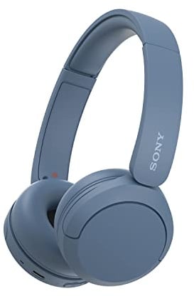 Sony WH-CH520 Kabelloser Bluetooth On Ear Kopfhörer, hohe Klangqualität, leichtes Design, bis zu 50 Stunden Akkulaufzeit, Schnellladung, EQ, klare Gesprächsqualität, iOS und Android, Blau