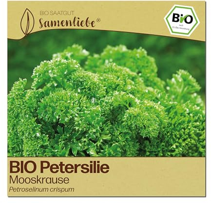 Samenliebe BIO Petersilie Samen | Mooskrause - winterhart & gekraust - samenfestes BIO Saatgut