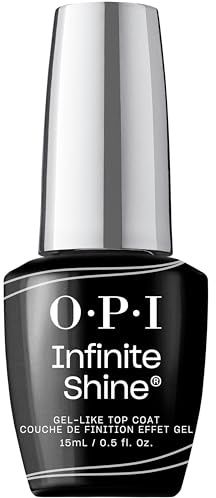 OPI Infinite Shine Gel-like Top Coat – vorgehärtete Gel-Technologie ohne UV-Lampe – bis zu 11 Tage Halt – langanhaltender, veganer Nagellack – extra breiter ProWide Pinsel für makellosen Auftrag